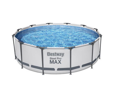 Bestway Swimming Pool 366x100cm Steel Frame Round Above Ground Pools w/ Filter Pump 9150L BW-POOL-366CM-56419