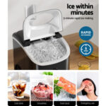 Devanti Portable Ice Maker Machine Nuggetc Ice Cube 15kg Bar Countertop IM-ZB15N-BK