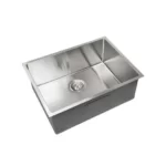 AGUZZO Stainless 600mm Single Bowl Steel Kitchen and Laundry Sink - Top/Under Mount AGZSSS-TWM10-0756