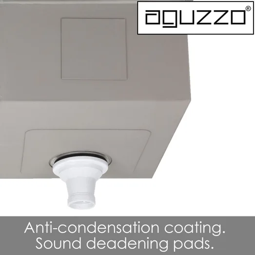 AGUZZO Stainless 600mm Single Bowl Steel Kitchen and Laundry Sink - Top/Under Mount AGZSSS-TWM10-0756