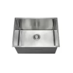 AGUZZO 600mm Single Bowl DEEP Stainless Steel Kitchen and Laundry Sink - Top/Under Mount AGZSSS-TWM10D-0757