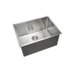 AGUZZO 600mm Single Bowl DEEP Stainless Steel Kitchen and Laundry Sink - Top/Under Mount AGZSSS-TWM10D-0757