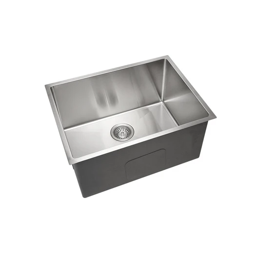 AGUZZO 600mm Single Bowl DEEP Stainless Steel Kitchen and Laundry Sink - Top/Under Mount AGZSSS-TWM10D-0757