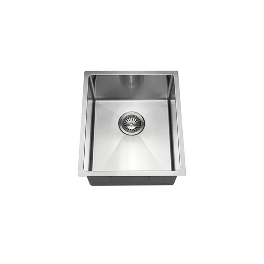 AGUZZO 390mm Single Bowl Stainless Steel Kitchen and Laundry Sink - Top/Under Mount AGZSSS-TWM12-0759