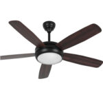 Devanti 52'' Ceiling Fan 5 Wooden Blades Fans LED Light Remote Control Timer CF-B-52-5B-0YY-DW