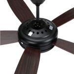Devanti 52'' Ceiling Fan 5 Wooden Blades Fans LED Light Remote Control Timer CF-B-52-5B-0YY-DW