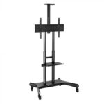 Atdec AD-TVC-75 Mobile Heavy Duty TV Cart for Screen size 50" to 80" with Shelf
