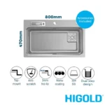 Belle Luxe 2.0 Single Bowl Workstation Kitchen Sink HG-920255-2431