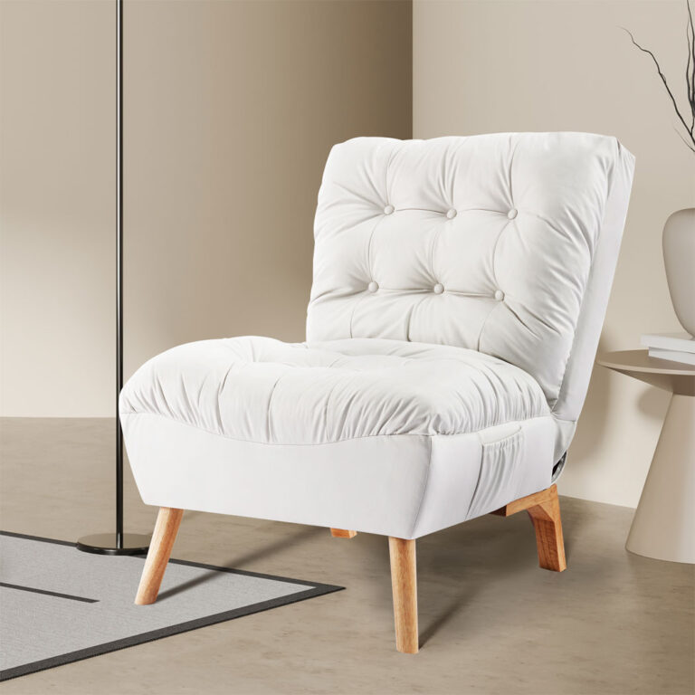 Levede Lounge Accent Chair Sofa Recliner Cream AC1001-WH