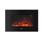 Devanti Electric Fireplace Fire Heater 2000W Black EFL-D-03B-2000-BK