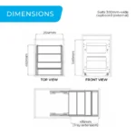 Shearer Luxe Pull Out Kitchen Cupboard Organiser - Fits 300mm HG-306271-1809