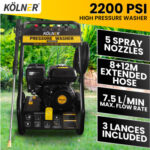 Kolner Lt-12a 7hp 2200psi Petrol Engine High Pressure Washer 7.5lpm HPW-LUT-12A