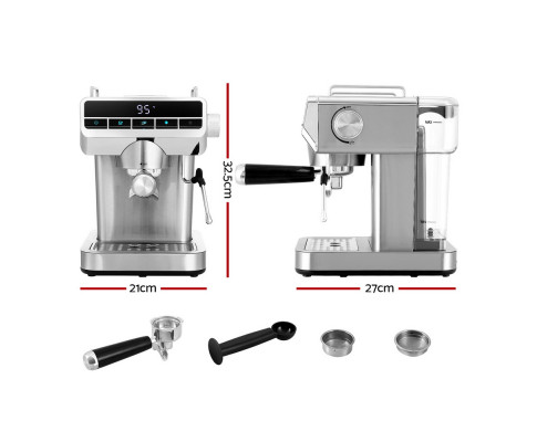 Devanti 20 Bar Coffee Machine Espresso Cafe Maker CM-06-SS
