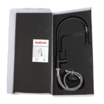 Swedia Stainless Steel Kitchen Mixer Tap - Pull Out with Dual Flow Satin Black SWEDISM0040-BL