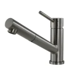 SWEDIA Oskar Kitchen Mixer Tap with Pull-Out - Brushed Stainless Steel SWEDISM0214-BR