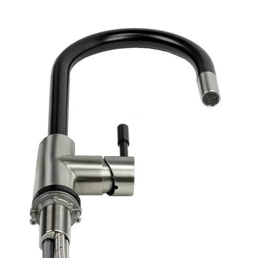 SWEDIA Klaas Stainless Steel Kitchen Mixer Tap with Pull-Out - Brushed Black Satin SWEDISM0901-BB