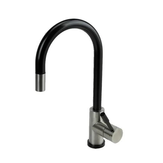 SWEDIA Klaas Stainless Steel Kitchen Mixer Tap with Pull-Out - Brushed Black Satin SWEDISM0901-BB