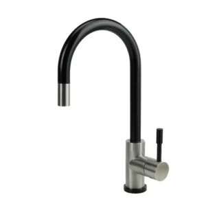 SWEDIA Klaas Stainless Steel Kitchen Mixer Tap with Pull-Out - Brushed Black Satin SWEDISM0901-BB