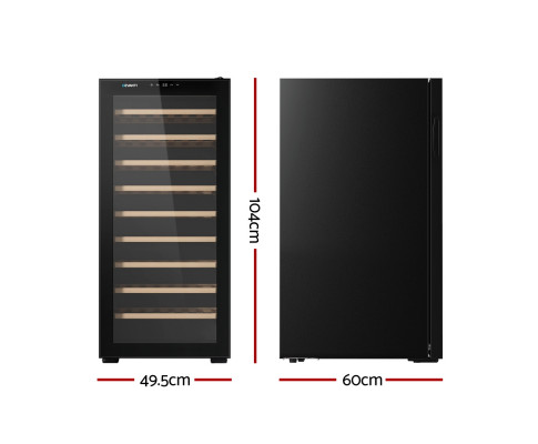 Devanti Wine Cooler Fridge 66 Bottles WC-168WS-66B-BK