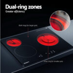 Devanti Electric Ceramic Cooktop 60cm Kitchen Cooker 4 Burner Hob Touch Control 5200W CCT-B-3E-4Z-TOUCH-BK