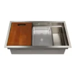 PINIZ 820mm 1 & 1/2 Bowl Workstation Kitchen Sink Slide Lip HG-953447-1831