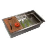 PINIZ 820mm 1 & 1/2 Bowl Workstation Kitchen Sink Slide Lip HG-953447-1831
