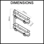 Provedore Pull-Out Under-Bench Storage for 150mm Cabinet - Right Side Mount ELITECPO-P150-RHT-0499