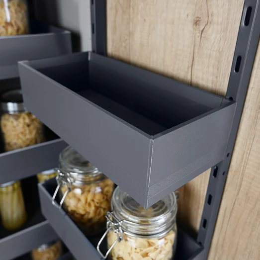 Nero Open-Out Tandem Pantry - 1700mm Height - for 450mm Wide Cabinet - Internal Unit ELITEOOP2-N450VH-1396