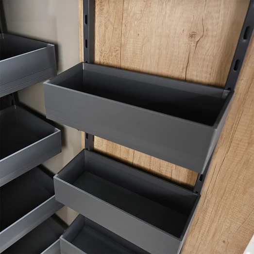 Nero Open-Out Tandem Pantry - 1700mm Height - for 450mm Wide Cabinet - Internal Unit ELITEOOP2-N450VH-1396