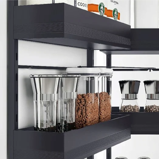 Nero Open-Out Tandem Pantry - 1700mm Height - for 600mm Wide Cabinet - Internal Unit ELITEOOP2-N600VH-1397