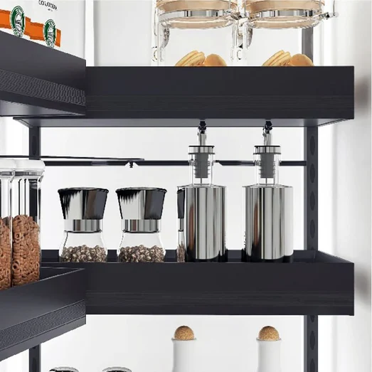 Nero Open-Out Tandem Pantry - 1700mm Height - for 600mm Wide Cabinet - Internal Unit ELITEOOP2-N600VH-1397