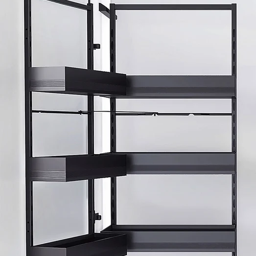Nero Open-Out Tandem Pantry - 1700mm Height - for 600mm Wide Cabinet - Internal Unit ELITEOOP2-N600VH-1397
