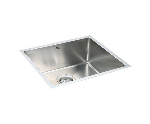490x440mm Handmade Stainless Steel Undermount / Topmount Kitchen Laundry Sink with Waste V63-770015