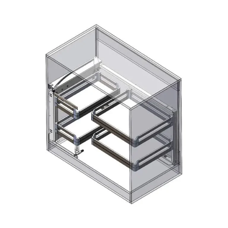 Bistro Magic Corner Pull Out Kitchen Storage - Fits 900mm Blind Corner ELITEMC-B-0880L-0881R-CFG