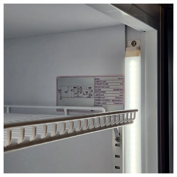 Schmick Upright Quiet Running Glass Door Bar Fridge HUS-SC372W