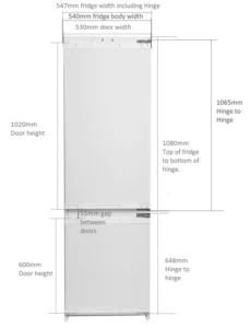Schmick Integrated Upright Built in Fridge and Freezer MSLF241