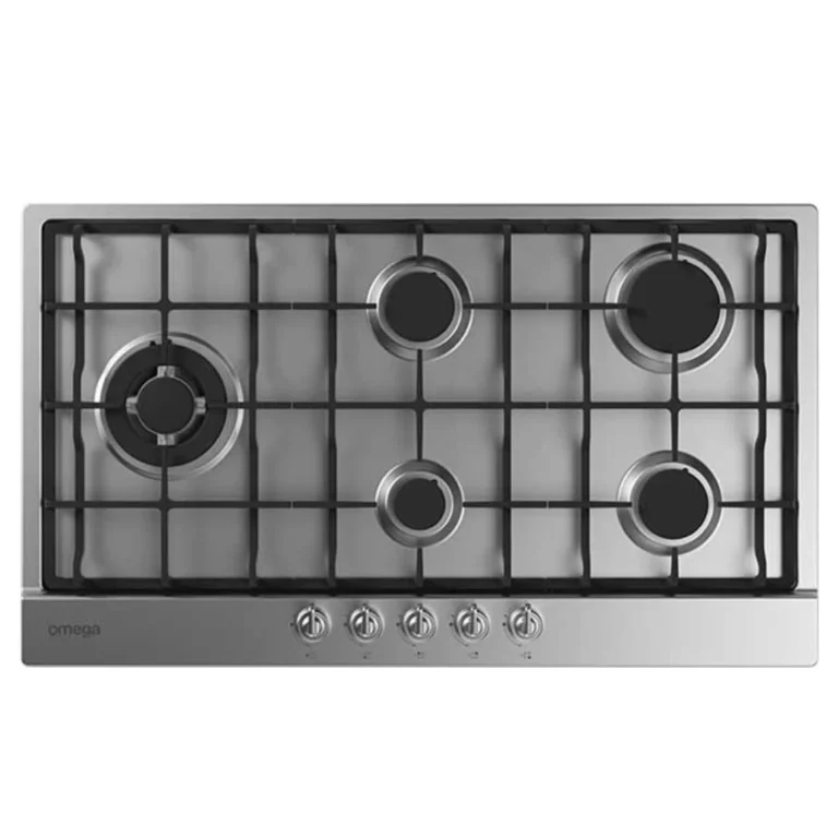 Omega OCG95XCOM 90cm Stainless Steel 5 Burner Gas Cooktop