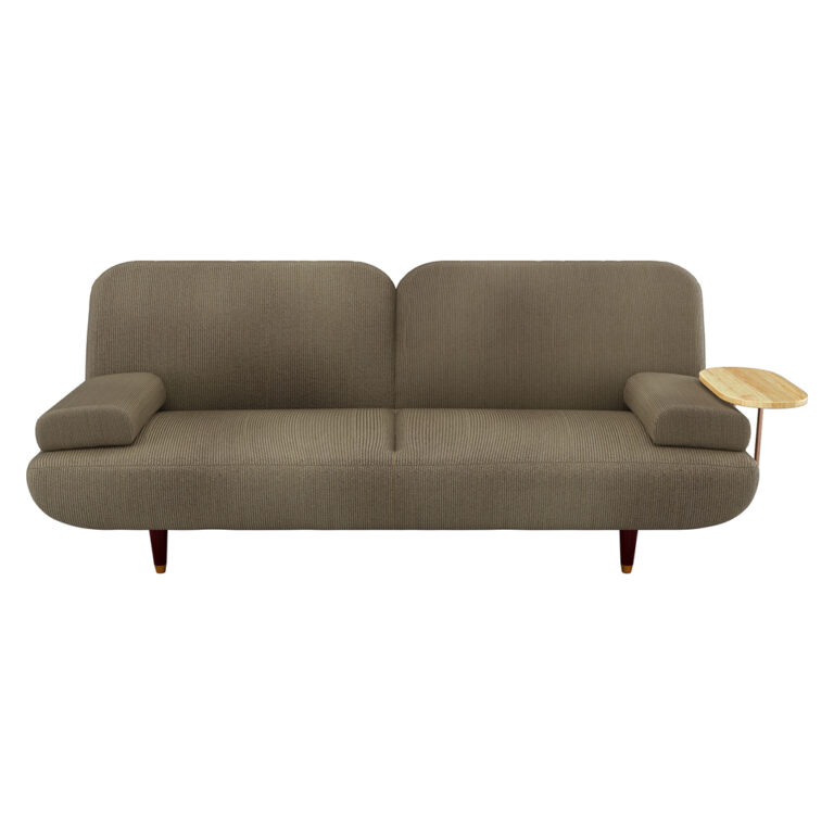 LEVEDE Convertible Sofa bed with USB Charger and Side Table SOFABED1008-KH