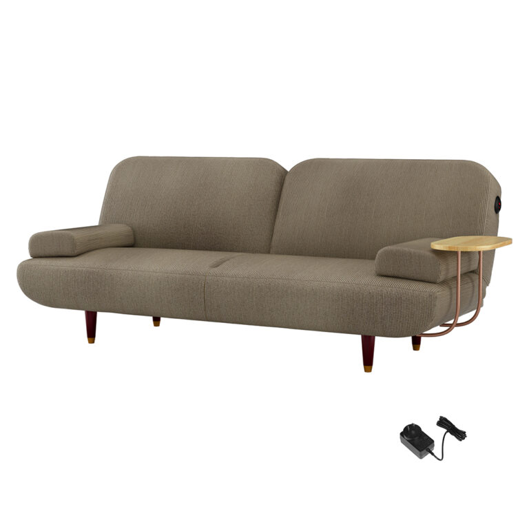 LEVEDE Convertible Sofa bed with USB Charger and Side Table SOFABED1008-KH