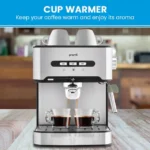 Pronti 1.6L Automatic Coffee Espresso Machine with Steam Frother V240-CFM-16L-CRK-825