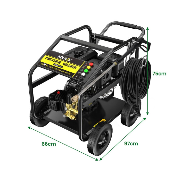 Kolner LT-15C 15HP 3600PSI Petrol Engine High Pressure Washer 20.7LPM hpw-lut-15c