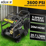 Kolner LT-15C 15HP 3600PSI Petrol Engine High Pressure Washer 20.7LPM hpw-lut-15c