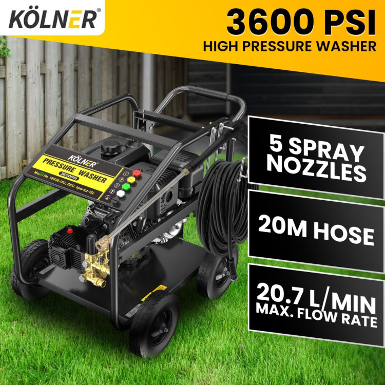 Kolner LT-15C 15HP 3600PSI Petrol Engine High Pressure Washer 20.7LPM hpw-lut-15c