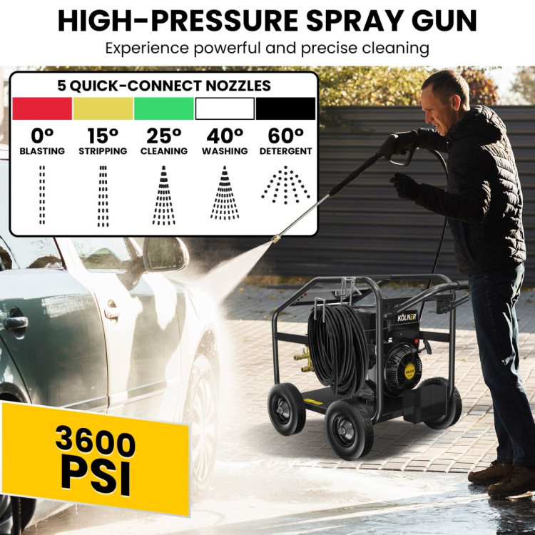 Kolner LT-15C 15HP 3600PSI Petrol Engine High Pressure Washer 20.7LPM hpw-lut-15c