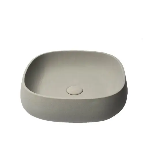 Solid Limestone Square Basin - Matte Stone Finish - Above Counter Top - 440 x 440mm MOKUSB-LS0867