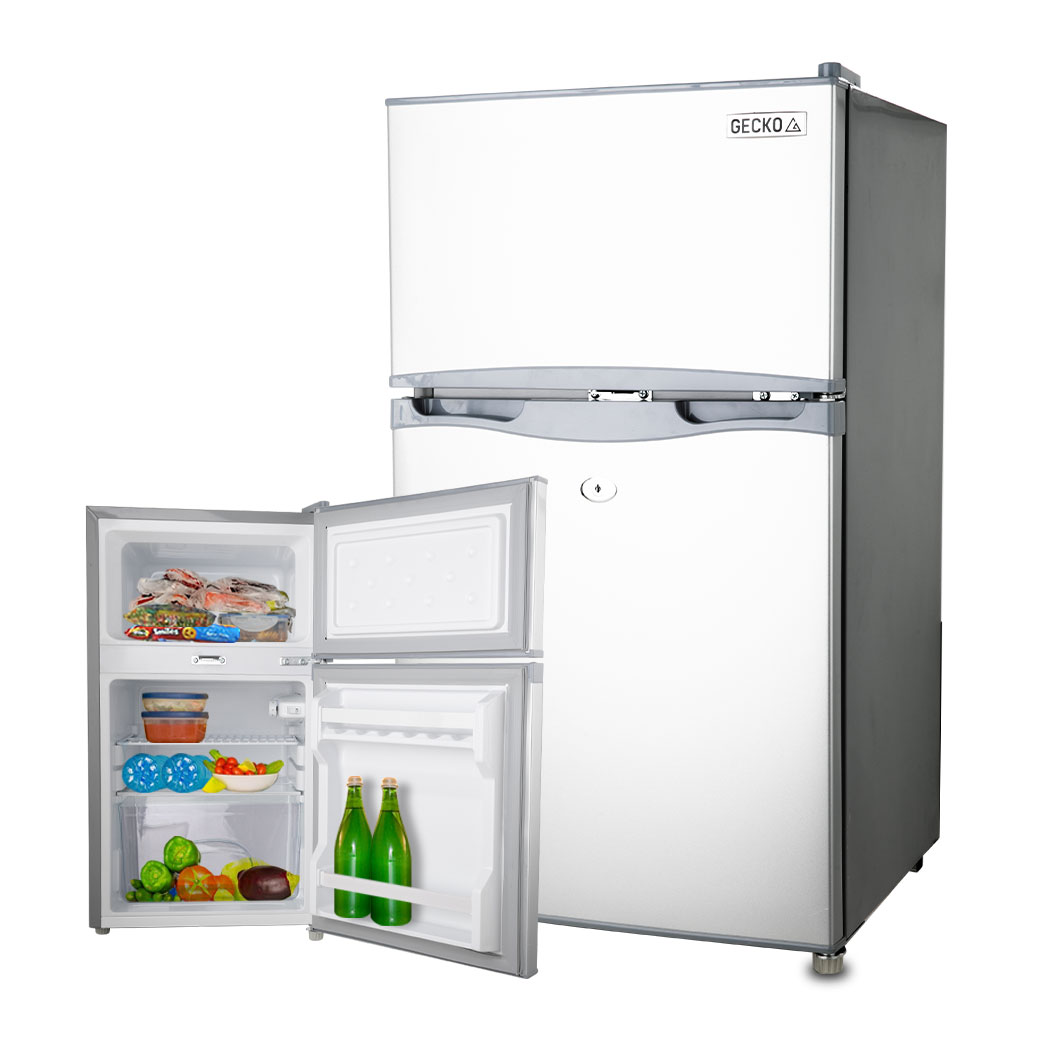 GECKO 95L Portable Upright Fridge 12V/24V for Motorhome Caravan Silver V219-CAPFFRGEKA10S