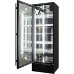 Rhino Black Commercial Upright Triple Glass Door Bar Fridge Ultra Energy Efficient Left Hinged SGT1L-BS