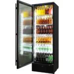 Rhino Black Commercial Upright Triple Glass Door Bar Fridge Ultra Energy Efficient Left Hinged SGT1L-BS