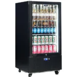 Schmick Short Upright Heated Glass Door Bar Fridge SK220L-B-HD