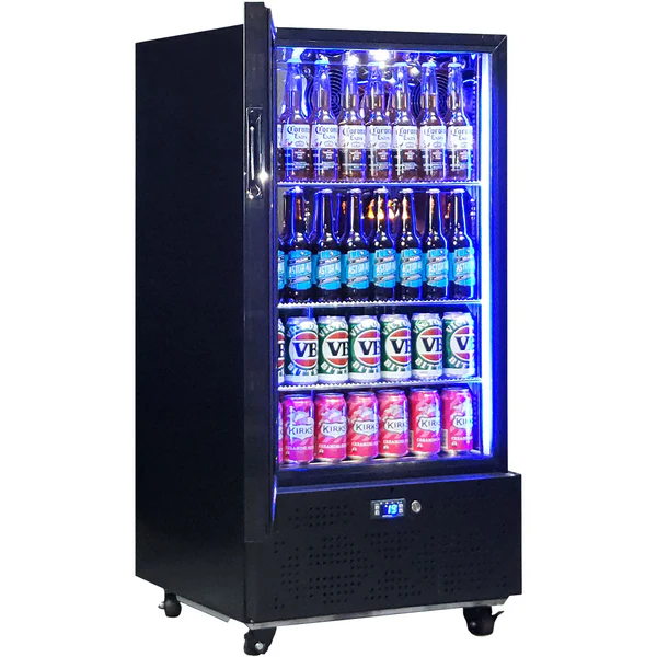 Schmick Short Upright Heated Glass Door Bar Fridge SK220L-B-HD